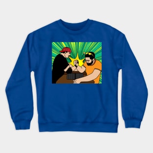 Funny Colorful Arm Wrestling Crewneck Sweatshirt